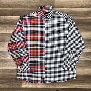 Vintage MO BETTA Garth Brooks Split Plaid Western Unique Shirt Men’s Sz Large